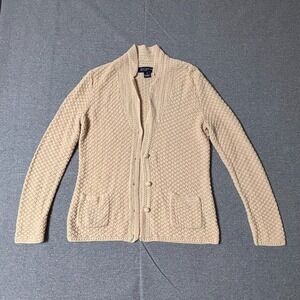 Vintage Jones Cardigan M Crochet Sweater Cottagecore Granny Grandma 90s y2k‎